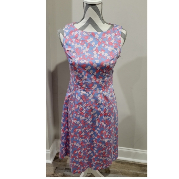 Brooks Brothers Floral A-Line Dress SZ 2 - Picture 1 of 6